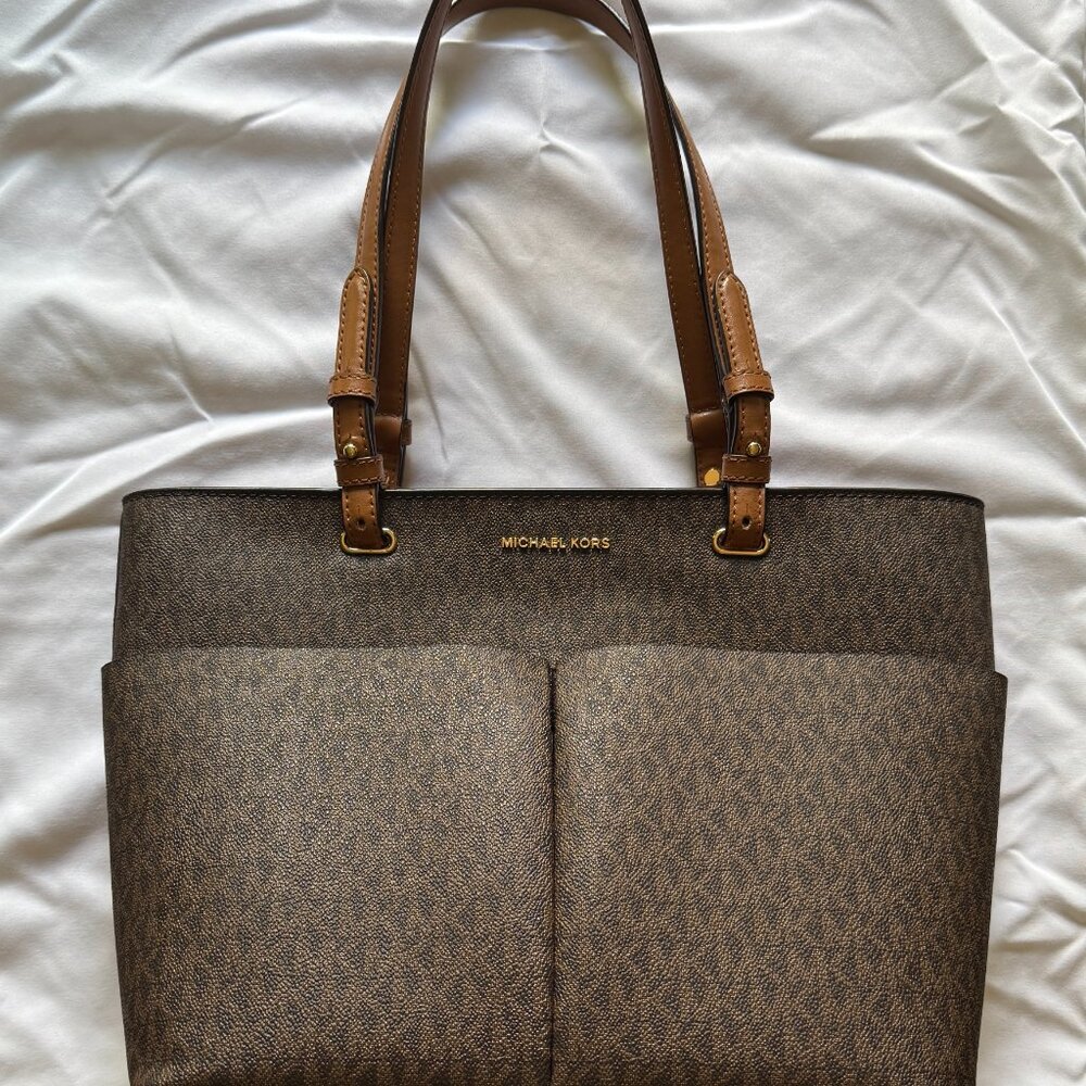Michael Kors Large Brown Signature Tote Handbag